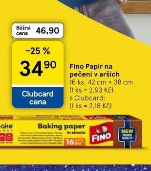 Fino Papír na pečení v arších