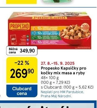 Propesko Kapsičky pro kočky mix masa a ryby
