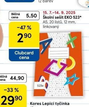 Školní sešit EKO 523*
