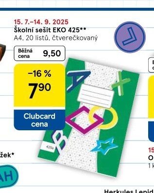 Školní sešit EKO 425 - Tesco akcniletaky.com