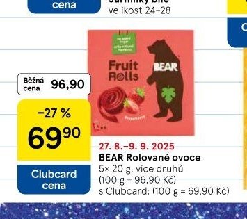 BEAR Rolované ovoce