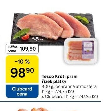 Tesco Krůtí prsní řízek plátky