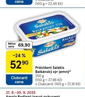 Président Salakis Balkánský sýr jemný
