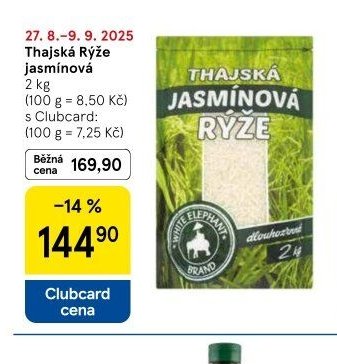 Thajská Rýže jasmínová 2 kg