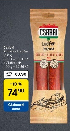 Klobása Lucifer Csabai