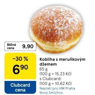 Kobliha s ovocnou náplní