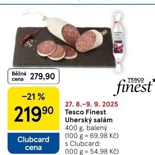 Salám Uherský Tesco Finest
