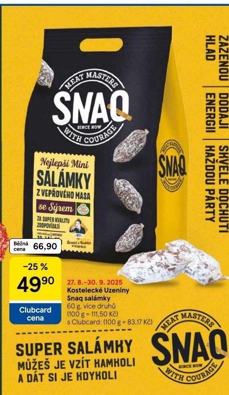 Salámky Snaq Kostelecké uzeniny