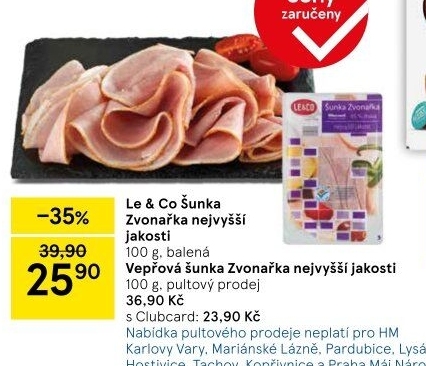 Šunka vepřová Zvonařka nejvyšší jakosti