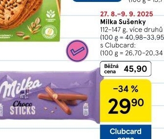 Sušenky Milka