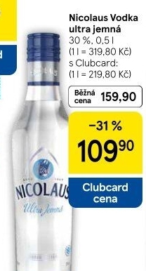 Vodka ultra jemná St. Nicolaus