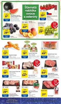 akční leták Tesco 27.8.2025-2.9.2025