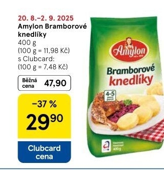 Bramborové knedlíky v prášku Amylon
