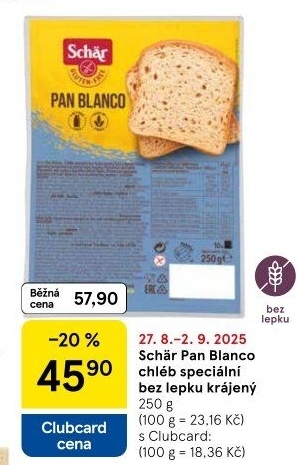 Chléb bez lepku Pan Blanco Schär