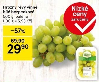 Hrozny bílé bezsemenné The Grower'