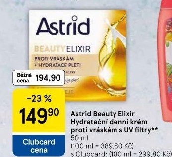Krém pleťový hydratační proti vráskám Beauty Elixir Astrid