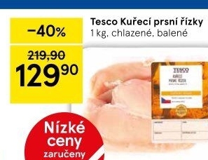 Kuřecí prsní řízky Tesco
