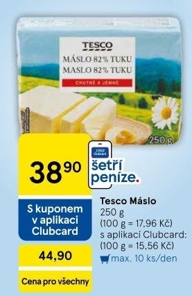 Máslo Tesco