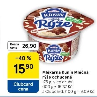 Mléčná rýže Mlékárna Kunín