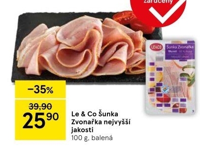 Šunka Zvonařka nejvyšší jakosti LE&