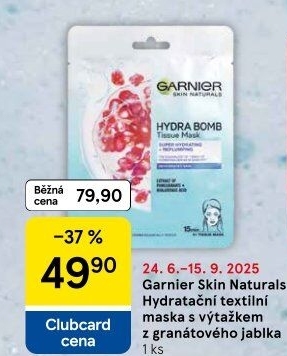 Textilní pleťová maska Garnier