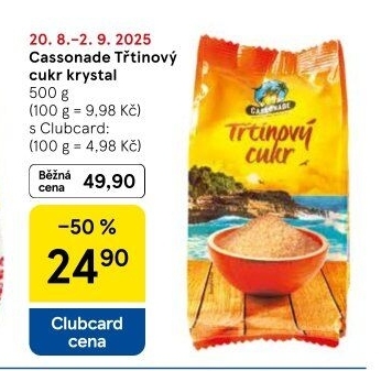 Třtinový cukr Cassonade