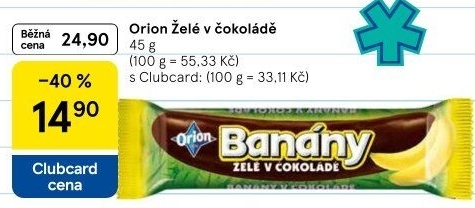 Tyčinky ovocné v čokoládě Orion