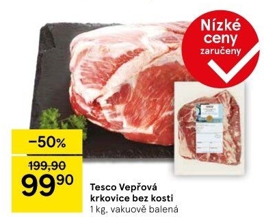 Vepřová krkovice bez kosti Tesco