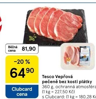 Vepřová pečeně bez kosti Tesco