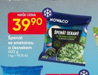 Špenát se smetanou a česnekem