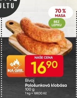 Pološunková klobása Bivoj