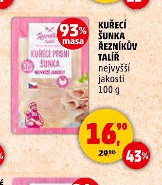 Kuřecí šunka Řezníkův talíř