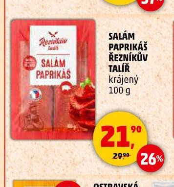 Salám paprikáš Řezníkův talíř