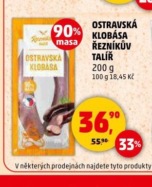 Ostravská klobása Řezníkův talíř