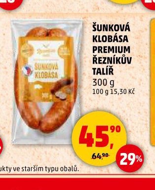 Šunková klobása premium Řezníkův talíř
