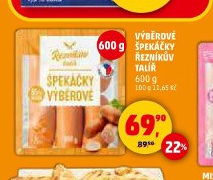 Řezníkův talíř výběrové špekáčky 600 g