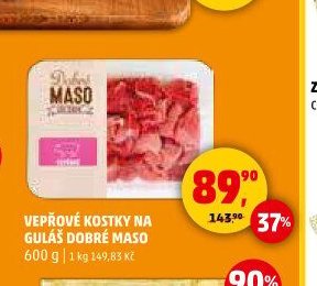 Dobré maso vepřové kostky 600 g
