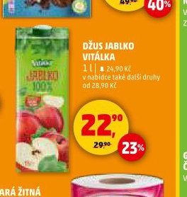 Vitálka džus jablko 1 l