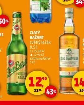 Zlatý Bažant světlý ležák 0,5 l