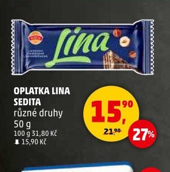Oplatka Lina Sedita různé druhy 50 g - Penny Market akcniletaky.com