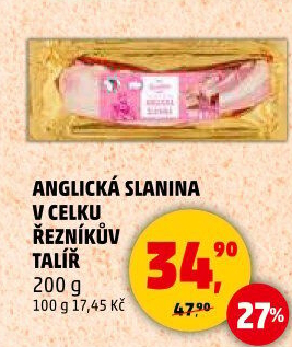 Anglická slanina Řezníkův talíř