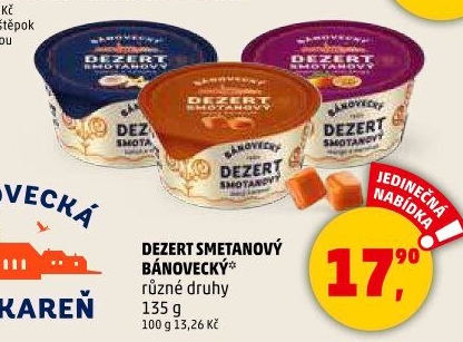 Dezert smetanový Bánovecký Milsy