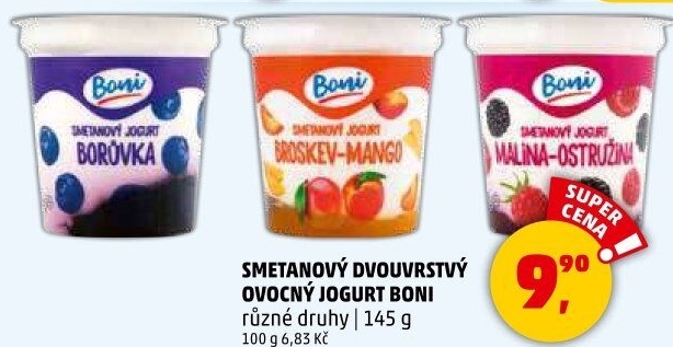 Jogurt smetanový ovocný Boni
