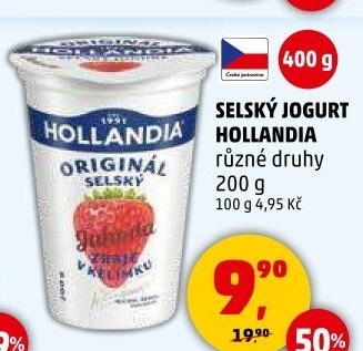 Ochucený jogurt selský Hollandia