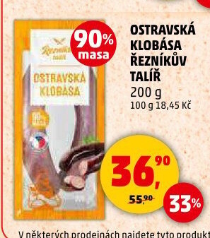 Ostravská klobása Řezníkův talíř