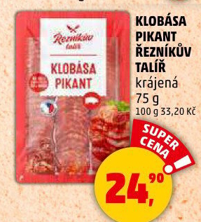 Pikantní klobása Řezníkův talíř