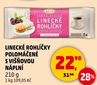 Rohlíčky linecké Klasa Pekárny a cukrárny Klatovy