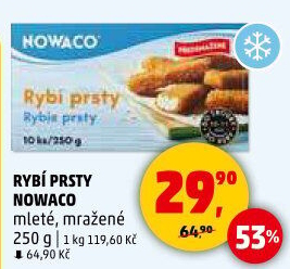 Rybí prsty předsmažené mražené Nowaco