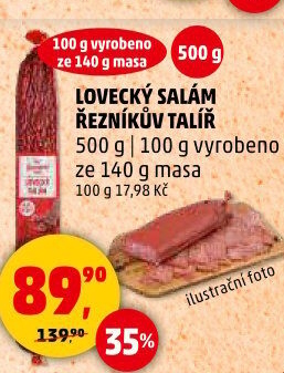 Salám lovecký Řezníkův talíř