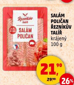 Salám Poličan Řezníkův talíř